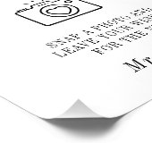 Elegante foto Gastenboek teken Foto Afdruk (Hoek)