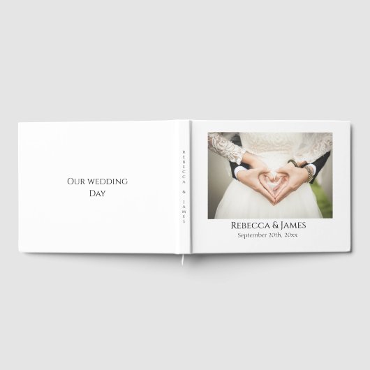 Elegante foto gepersonaliseerde bruiloft gastenboe gastenboek (Volledig)