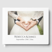 Elegante foto gepersonaliseerde bruiloft gastenboe gastenboek (Voorkant)