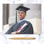 Elegante Foto Gouden Folie Zwart Afstudeerfeest Gastenboek