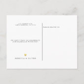 Elegante foto gouden Lijst bruiloft Aankondigingskaart (Achterkant)