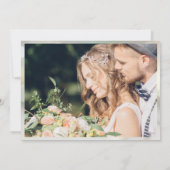 Elegante foto gouden ringen Stijlvolle bruiloft Kaart (Achterkant)