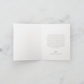 Elegante foto grijze script monogram bruiloft bedankkaart (Binnen)
