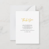 Elegante foto handgeschreven bruiloft Bedankt Notitiekaartje (Achterkant)