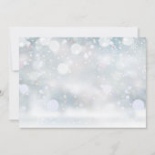 Elegante foto-handtekening script winterdoop bedankkaart (Achterkant)