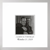 Elegante foto handtekeningen van trouwgasten poster (Voorkant)