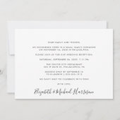 Elegante foto Happily Ever After bruiloftsreceptie Kaart (Achterkant)