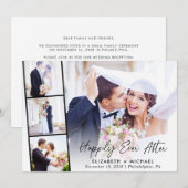 Elegante foto Happily Ever After bruiloftsreceptie Kaart (Voorkant / Achterkant)