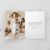 Elegante foto Happy Thanksgiving Kaart (Binnen)