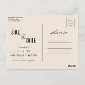 Elegante foto Herfst wild bladeren Save the Date Briefkaart (Achterkant)