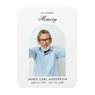 Elegante foto-herinnering rouwcadeau funeral magneet
