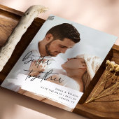 Elegante Foto Huwelijk met Verfstreek Save The Date