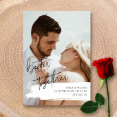 Elegante Foto Huwelijk met Verfstreek Save The Date