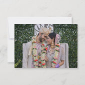 Elegante Foto Huwelijk QR Code RSVP Kaartje (Achterkant)