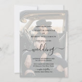 Elegante foto-huwelijksuitnodiging kaart (Voorkant)