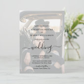 Elegante foto-huwelijksuitnodiging kaart (Staand voorkant)