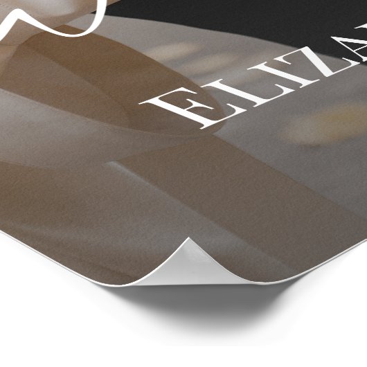 Elegante foto-huwelijkswelkomstposter poster (Hoek)