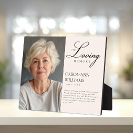 Elegante, foto "In Loving Memory" begrafenis Fotoplaat