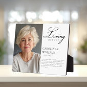 Elegante, foto "In Loving Memory" begrafenis Fotoplaat