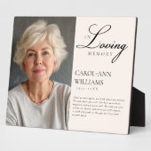 Elegante, foto "In Loving Memory" begrafenis Fotoplaat (Zijkant)