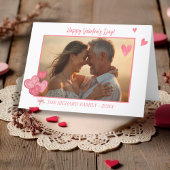 Elegante foto in romantische tinten feestdagen kaart