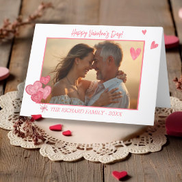Elegante foto in romantische tinten feestdagen kaart