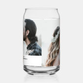 Elegante Foto Kalligrafie Bruiloft Aangepast Blikvorm Glas (Links)