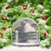 Elegante Foto Keepsake 25e bruiloft Jubileum Sneeuwbol (Kerstmis)