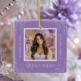 Elegante foto Keepsake Quinceanera Keramisch Ornament