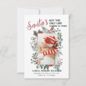 Elegante foto Kerst Baby Geboorte Aankondiging (Voorkant)