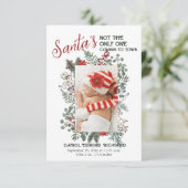 Elegante foto Kerst Baby Geboorte Aankondiging (Staand voorkant)