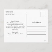 Elegante foto kerst ornament, Portugese wensen Feestdagenkaart (Achterkant)