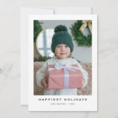 Elegante foto kerstkaart met beste wensen (Voorkant)
