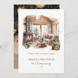 Elegante foto Kerstkaart voor thuis