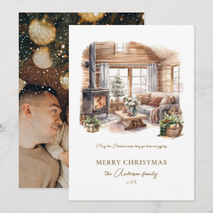 Elegante foto Kerstkaart voor thuis