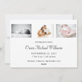 Elegante foto Kerstmis Geboorte Aankondiging Kaart (Achterkant)