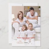 Elegante foto kerstster kerst bloemboog Kerstmis Feestdagenkaart (Achterkant)