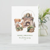 Elegante foto Knus kerstkaart (Staand voorkant)