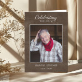 Elegante foto lederen textuur begrafenismonument programma