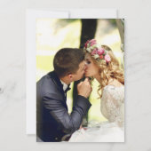 Elegante foto Lijst bruiloft uitnodiging (Achterkant)