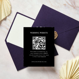 Elegante foto lijst QR code| RSVP | Website | Kaartje
