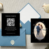 Elegante foto lijst QR code| RSVP | Website | Kaartje