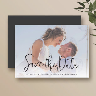 Elegante Foto Magneet Save the Date Uitnodiging Magnetische Uitnodiging
