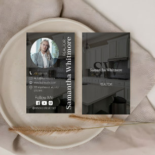 Elegante foto makelaar professioneel onroerend goe visitekaartje