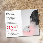 Elegante foto massage-therapeut korting flyer
