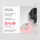 Elegante foto massage-therapeut korting flyer (Voorkant)