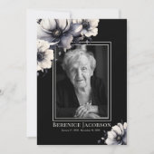 Elegante foto Memorial viering van het leven Kaart (Voorkant)