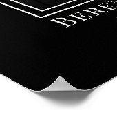 Elegante foto Memorial viering van het leven Poster (Hoek)