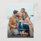Elegante foto Merry Christmas Holiday Briefkaart (Voorkant)