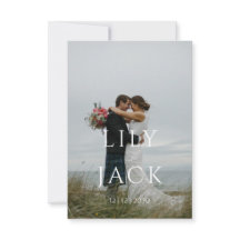 Elegante foto met moderne typografie rsvp-kaart
